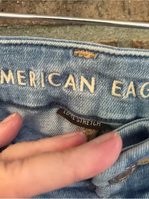 American Eagle Outfitters Light Blue Ripped Skinny Jeans thumbnail 2