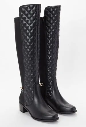 JustFab Argo Quilted Riding Boot Size 7 thumbnail 1