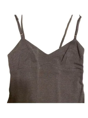 BCBG Gray Sleeveless Dress BCBG grey spaghetti strap dress adjustable straps S thumbnail 8