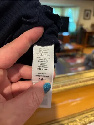 LuLaRoe Navy Ribbed Tee - Size XXS thumbnail 5
