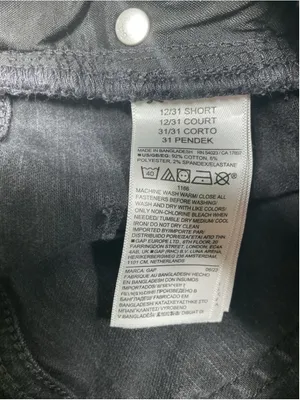 Woman’s GAP Denim High Rise Skinny Stretch Black Jeans 12/31S Button Zip thumbnail 5