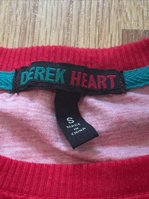 Derek Heart Red "Merry & Bright" Pajama Set with Gray Ornament Pants thumbnail 4