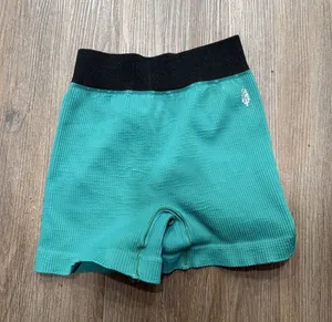 Free People women's‎ Ribbed Athletic Shorts Black Waistband & Green Body XS thumbnail 1