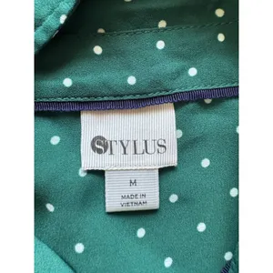 Stylus Women Size‎ Medium Long Sleeve Button Down Shirt Polyester Chic Career thumbnail 3