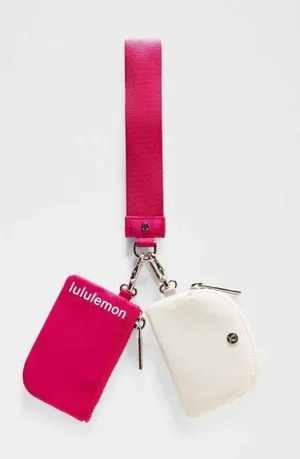 Lululemon NWT Dual Pouches Wristlet Passionate Bone thumbnail 1