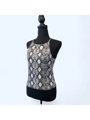 Y2K Snake Print Halter Grunge Festival Tank Top Size Small 💗 thumbnail 5