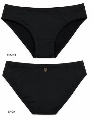 Prana Black Full Coverage Bikini Bottoms Size Large 12-14 thumbnail 1