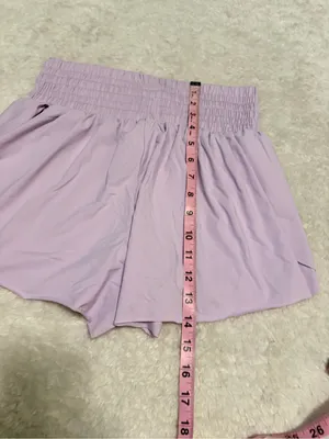 Women's small Light Purple Flowy Smocked Athletic Shorts thumbnail 6