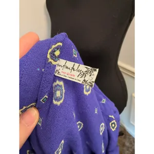 Intimately Free People "Shirt Up" Blue Medallion Oversized Sleep Shirt Blouse thumbnail 6