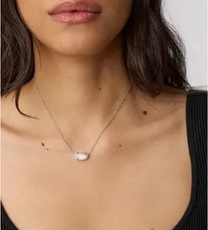 Kendra Scott Mother of pearl silver necklace thumbnail 1