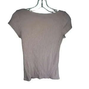 Reformation Jeans Women’s Pink Lightweight Casual Ribbed Tee Small‎ thumbnail 3