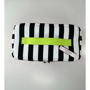 Victoria’s Secret Travel Case Pink Black Stripe Sexy Little Things NWT Gift thumbnail 7