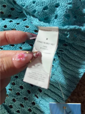 Cupshe Turquoise Blue Crochet Swim Coverup thumbnail 7