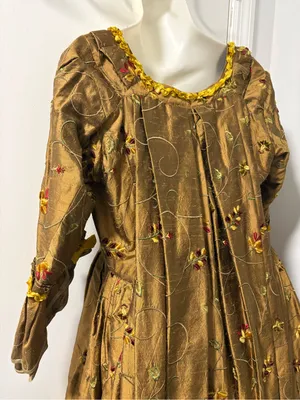 Gold rococo 18th century dress Size L thumbnail 9