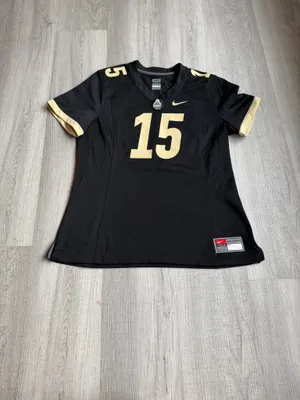 Nike Team Authentic Football Jersey #15 Black Gold Mesh Size Large thumbnail 4