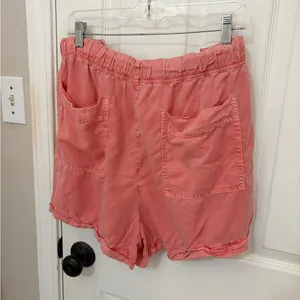 Aerie High Waisted Pull-On Shorts in Spicy Coral thumbnail 9