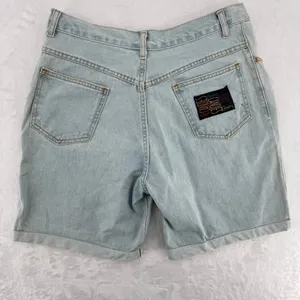 Candies Vintage Golf Club Jean Shorts Embroidered Gold Studs Denim Bermuda 80s thumbnail 2
