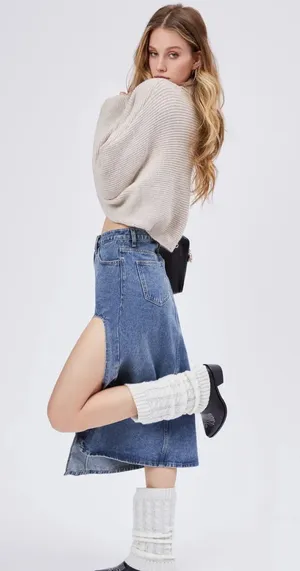 Cider Denim Midi Skirt thumbnail 1