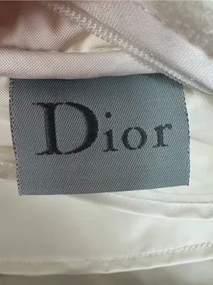 Dior White Plush Tote with Blue J'ADORE DIOR Logo thumbnail 4