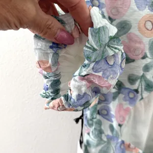 NWT Astr The Label Floral Puff Sleeve Cutout Dress L thumbnail 8