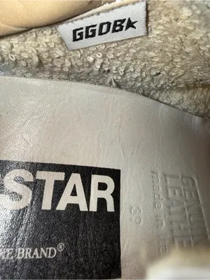 Golden Goose Super-Star Sneakers EU 39(9) White Leather Silver Glitter Star GGDB thumbnail 10
