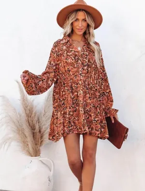 VICI | Mind Over Matter Paisley Button Down Dress thumbnail 4
