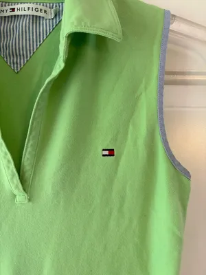 VTG Tommy Hilfiger Green Polo Dress S Preppy Tennis Yacht Club Resort Vacation thumbnail 4