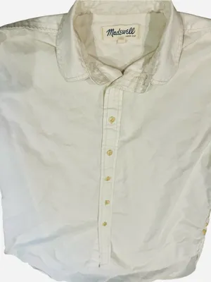 Madewell White Button-Down Tunic Shirt thumbnail 5