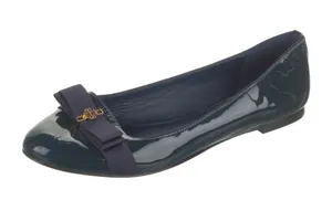 Tory Burch Navy Blue Patent Leather Trudy Ballet Flats Size 6.5 thumbnail 1