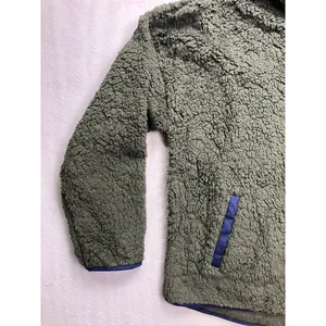 Perch by Blu Pepper Womens 2XL Green Sherpa Fleece Zip Up Hoodie Jacket‎ thumbnail 3