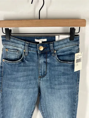 NWT STS Blue Ellie High Rise Crop Skinny Jeans Raw Hem Size 25 thumbnail 2