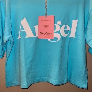 Daydream Nation Size XS/S Oversized w Cropped Fit “Angel” Statement T-shirt NWT thumbnail 7