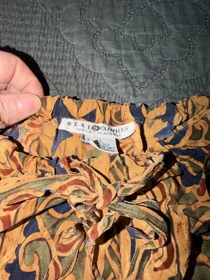 Saks 5th Avenue Real Clothes Multicolor Pattern 100% Silk Tie-Waist Pants thumbnail 2