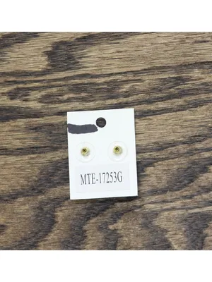 NWT Mint Womens Fashion Bow Ribbon Elegant Post Drop Earrings Gold / Clear .50" thumbnail 4