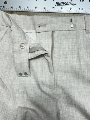 Abercrombie & Fitch Trouser Pants 2 /26 Beige Tailored Ankle Pleated High Rise thumbnail 12