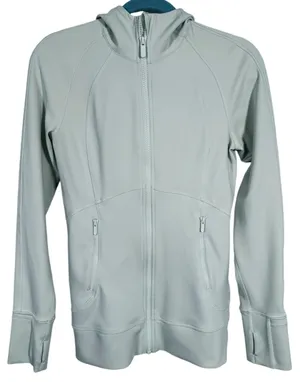Lululemon Day Maker Full Zip Jacket Hoodie Size 6 Mint Green Yoga Athletic Gym thumbnail 1