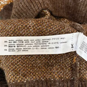 ZARA Western Cosmic Cowboy Boots Stars Jacquard Sweater Metallic Crewneck Small‎ thumbnail 13