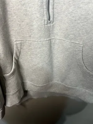 Lululemon Oversized Scuba Half Zip Funnel Neck Heathered Grey Long Sweater thumbnail 6