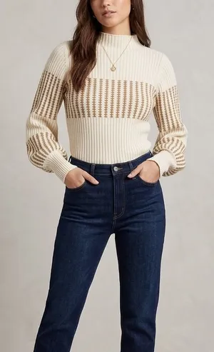 FRENCH CONNECTION Mock Neck Knit Sweater thumbnail 1
