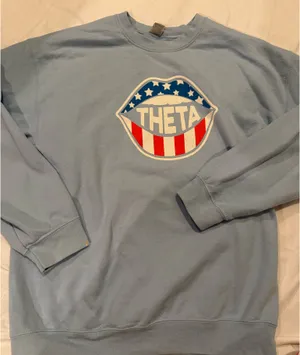 Blue Kappa Alpha Theta Crewneck thumbnail 2