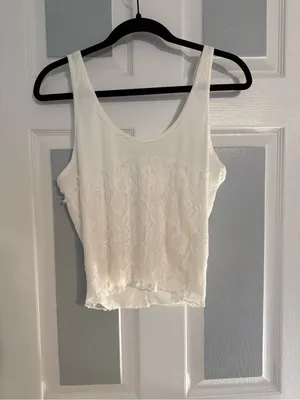 Free People Cosette Corset Tank Blouse White thumbnail 3