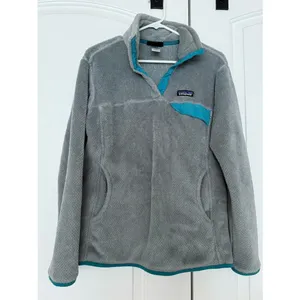 Patagonia Re-Tool Snap-T Fleece Pullover Feather Grey w/Teal Detail Pullover SM thumbnail 2