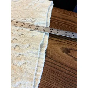 J.Crew Cream Openwork Cable Knit Cotton Sweater Bell Sleeve Large thumbnail 10