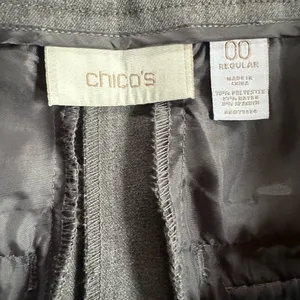 Chicos Womens Chicos 00 XS Gray Dress Pants Trousers thumbnail 8