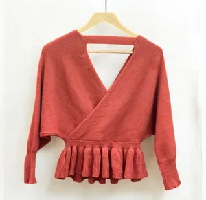 Idem ditto Rust Batwing Peplum Sweater thumbnail 11