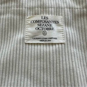 Sezane Corduroy Tote bag beige Velvet Striped thumbnail 2