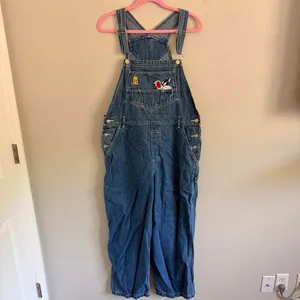 Vintage Medium Wash Looney Tunes Overalls thumbnail 2