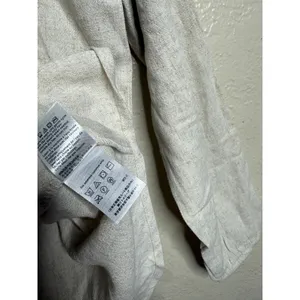 Barefoot Dreams Linen Blend Blouse & Pants Set size S NWT He Bisque thumbnail 9