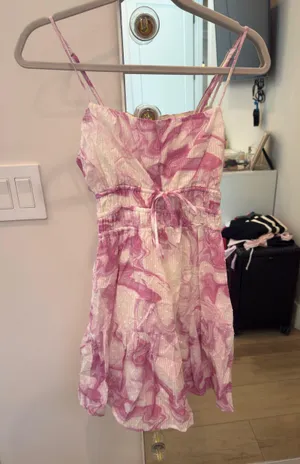 Pink Patterned Boutique Dress Multiple thumbnail 1