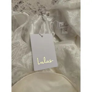 Lulus Forever Promised White Chiffon Embroidered Sequin Maxi Dress Size Medium thumbnail 6